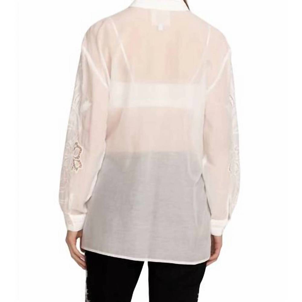 NEW JOHNNY WAS lauren's silk button down shirt in white - Picture 3 of 3